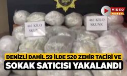 Denizli Dahil 59 İlde 520 Zehir Taciri ve Sokak Satıcısı Yakalandı