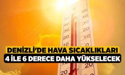 Denizli'de Hava Sıcaklıkları 4 ile 6 Derece Daha Yükselecek