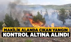 Makilik alanda çıkan yangın kontrol altına alındı