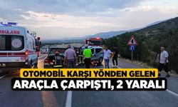 Otomobil karşı yönden gelen araçla çarpıştı; 2 yaralı