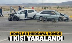 Denizli'de Araçlar Hurdaya Döndü 1 Kişi Yaralandı