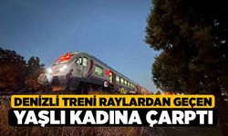 Denizli Treni Raylardan Geçen Yaşlı Kadına Çarptı