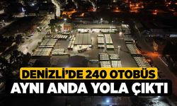 Denizli’de 240 Otobüs Aynı Anda Yola Çıktı