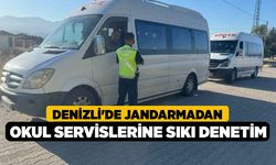 Denizli'de Jandarmadan Okul Servislerine Sıkı Denetim