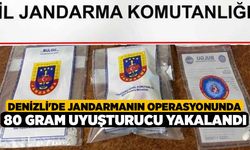 Denizli'de Jandarmanın Operasyonunda 80 Gram Uyuşturucu Yakalandı