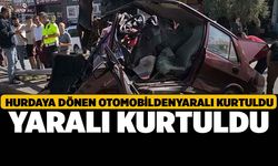 Hurdaya Dönen Otomobilden Yaralı Kurtuldu