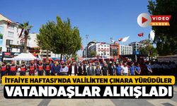 İtfaiye Haftası'nda Valilikten Çınara Yürüdüler Vatandaşlar Alkışladı