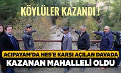 Acıpayam'da HES'e Karşı Açılan Davada Kazanan Mahalleli Oldu