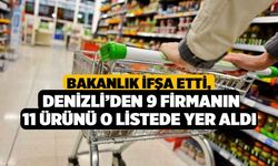 Bakanlık ifşa etti, Denizli’den 9 firmanın 11 ürünü o listede yer aldı