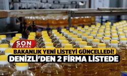 Bakanlık Yeni Listeyi Güncelledi! Denizli'den 2 Firma Listede