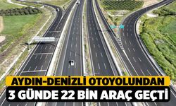 Denizli Aydın Otobanından 3 günde 22 bin araç geçti