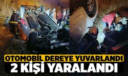 Denizli'de Yoldan Çıkan Otomobil Dereye Yuvarlandı