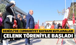 Denizli'de Cumhuriyet Bayramı kutlamaları çelenk töreniyle başladı