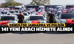 Denizli'de jandarma ve polisin 141 yeni aracı hizmete alındı