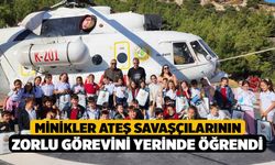 Minikler ateş savaşçılarının zorlu görevini yerinde öğrendi