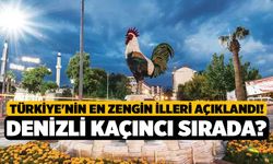 Türkiye'nin En Zengin İlleri Açıklandı! Denizli kaçıncı sırada?