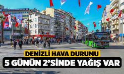 Denizli'de Hava Durumu Haftanın 2 Günü Yağış Var