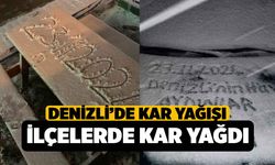 Denizli'de Yağmur Beklerken Kar Yağışı Başladı