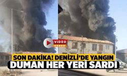 Denizli'de Yangın Tabakhane'den Dumanlar Yükseliyor