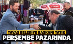 Tavas'ta Başkan Tatık Perşembe Pazarında