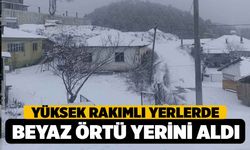 Denizli'de Yüksek Yerler Karla Uyandı