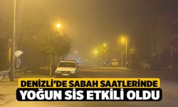 Denizli’de Sabah Saatlerinde Yoğun Sis Etkili Oldu