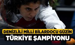 Denizlili Milli Bilardocu Güzin Türkiye Şampiyonu