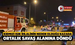 Kırmızı ışık ihlalinin neden olduğu kazada ortalık savaş alanına döndü