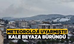 Meteoroloji Uyarmıştı! Kale beyaza büründü