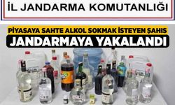 Piyasaya sahte alkol sokmak isteyen şahıs jandarmaya yakalandı