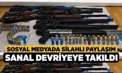 Sosyal medyada silahlı paylaşım sanal devriyeye takıldı