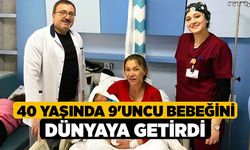 40 yaşında 9'uncu bebeğini dünyaya getirdi