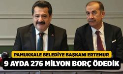 Ertemur, 9 ayda 1 milyar 250 milyonluk borcun 276 milyonunu ödedik