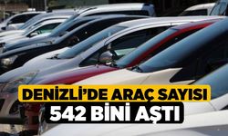 Denizli’de araç sayısı 542 bini aştı