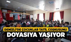 Denizli'de çocuklar tatil coşkusunu doyasıya yaşıyor