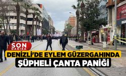 Denizli'de Eylem güzergahında Şüpheli Çanta Paniği