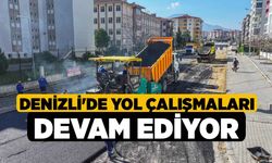 Denizli'de yol çalışmaları devam ediyor