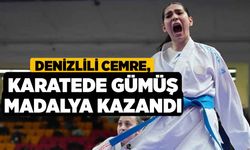 Denizlili Cemre, karatede gümüş madalya kazandı