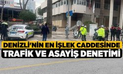 Denizli'nin en işlek caddesinde trafik ve asayiş denetimi