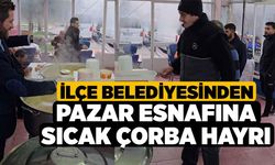 İlçe Belediyesinden Pazar Esnafına Sıcak Çorba Hayrı