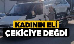 Kadının eli çekiciye değdi