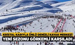 Kristal karıyla ünlü Denizli Kayak Merkezi yeni sezonu görkemli karşıladı