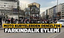 Moto Kuryelerden Denizli'de Farkındalık Eylemi