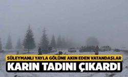 Süleymanlı Yayla Gölüne Akın Eden Vatandaşlar Karın Tadını Çıkardı