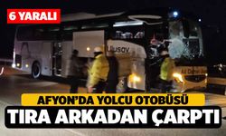 Afyon'da Yolcu Otobüsü Tıra Çarptı, 6 Vatandaş Yaralandı