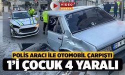 Denizli'de Polis Aracı İle Otomobil Çarpıştı: 1’i çocuk 4 yaralı