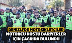 Denizli'de Motosikletçiler motorcu dostu bariyerler için çağrıda bulundu