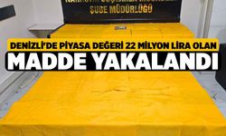 Denizli'de Piyasa Değeri 22 Milyon Lira Olan Madde Yakalandı