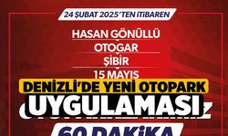 Denizli'de yeni otopark uygulaması