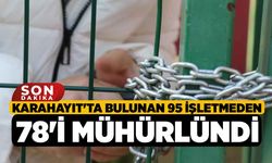 Karahayıt'ta Bulunan 95 İşletmeden 78'i Mühürlündi